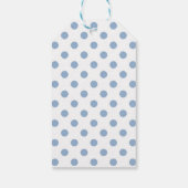 Blauwe Stippen Prettig Kerstfeest Cadeaulabel (Achterkant)
