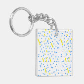 Blauwe Stippen Sleutelhanger (Voorkant Links)