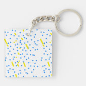 Blauwe Stippen Sleutelhanger (Achterkant)