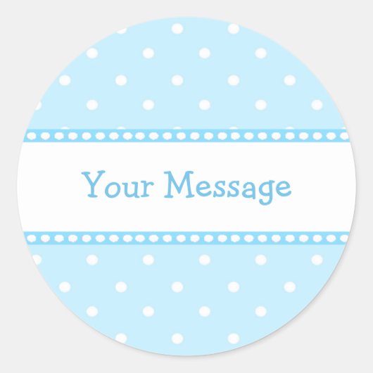 Blauwe Stippen Sticker (Voorkant)