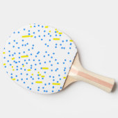 Blauwe Stippen Tafeltennisbatje (Zijkant)