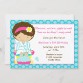 Blauwe Stippen van Spa Party Kaart (Voorkant)