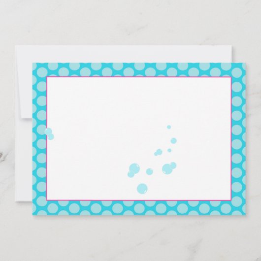 Blauwe Stippen van Spa Party Kaart (Achterkant)
