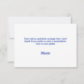 Blauwe Stippen Verjaardagsfeestje Bedankkaart (Achterkant)