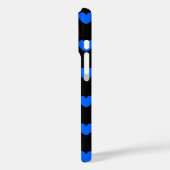 Blauwe stippenharten op zwart Case-Mate iPhone case (Achterkant / Links)