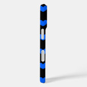 Blauwe stippenharten op zwart Case-Mate iPhone case (Achterkant / Rechts)