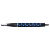 Blauwe stippenharten op zwart pen (Voorkant)