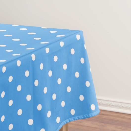 Blauwe Stippenprint Tafelkleed (Voorbeeld)