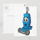 Blauwe stofzuiger briefkaart (Voorkant / Achterkant)