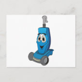 Blauwe stofzuiger briefkaart (Voorkant)