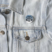 Blauwe stolling/leef je beste leven ronde button 3,2 cm (In situ)