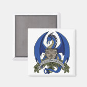 Blauwe Stonefire Dragon Crest Magnet (Voorkant / Achterkant)