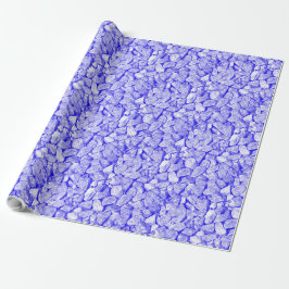 Blauwe stonen cadeaupapier