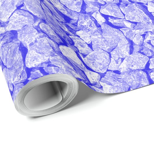 Blauwe stonen cadeaupapier (Rol Hoek)