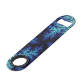 Blauwe Stonewash Speckle Bottle Open Speed Flessenopener (Voorkant Gekanteld)