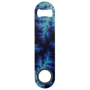 Blauwe Stonewash Speckle Bottle Open Speed Flessenopener