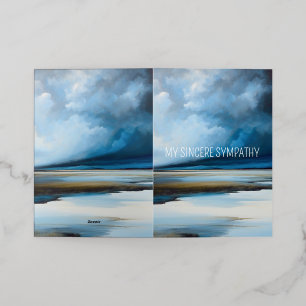 BLAUWE STORMY LANDSCHAP SYMPATHIEKAART FOLIE WENSKAART