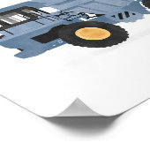 Blauwe stortwagen bouwvoertuig decoratie (Hoek)