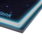 Blauwe stralen op sterren snijplank (Hoek)