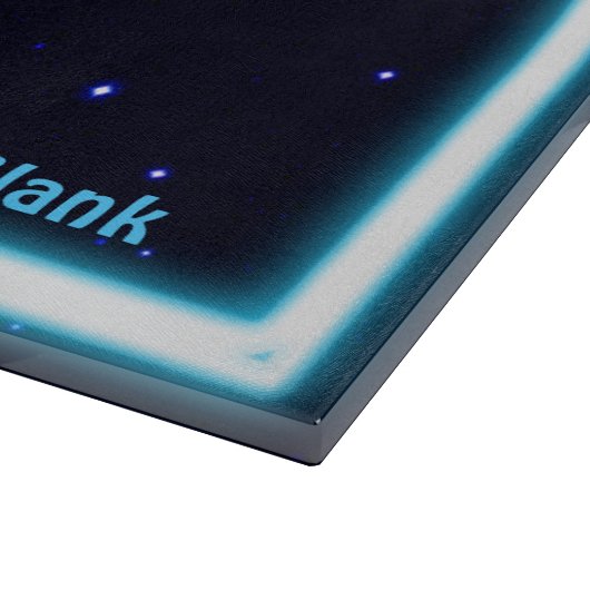 Blauwe stralen op sterren snijplank (Hoek)