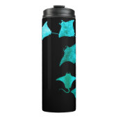 Blauwe stralen thermosbeker (Voorkant)