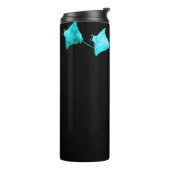 Blauwe stralen thermosbeker (Gedraaid links)