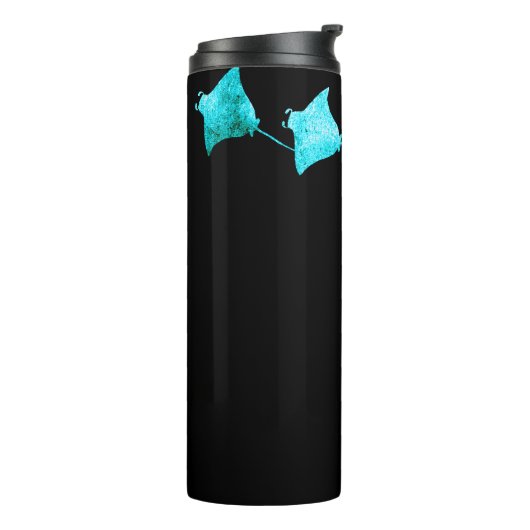 Blauwe stralen thermosbeker (Gedraaid links)