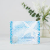 Blauwe strand bruiloft - Bedankt voor je creditcar (Staand voorkant)