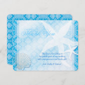 Blauwe strand bruiloft - Bedankt voor je creditcar (Voorkant / Achterkant)