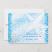 Blauwe strand bruiloft - Bedankt voor je creditcar (Voorkant)