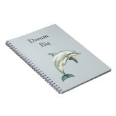 Blauwe Strand Oceaan Dolfijn Notitieboek (Rechterzijde)
