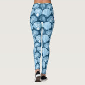Blauwe strand schelp patroon leggings (Achterkant)
