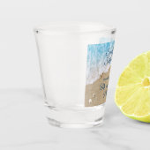 Blauwe strand Waves Sandy Toes Shot Glass Shot Glas (Links)