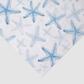 Blauwe Strand Zeester Trouwen Tissuepapier (Detail)