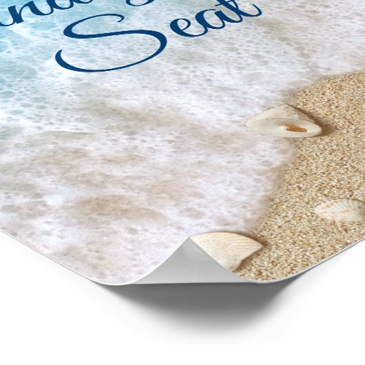 Blauwe Strandgolf Vind Uw Stoel Poster (Hoek)