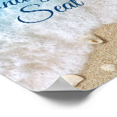 Blauwe strandgolven Zoek uw stoel Poster (Hoek)