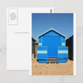 blauwe strandhut briefkaart (Voorkant / Achterkant)