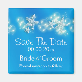 Blauwe strandstrandspreeuw magneet