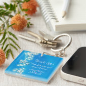 Blauwe strandstrandstrandstralen sleutelhanger (Voorkant Rechts)