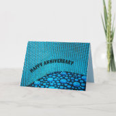 Blauwe strass juwelen imponeren de verjaardag kaart (Voorkant)