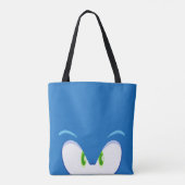 Blauwe Streak Blik Tote Bag (Achterkant)
