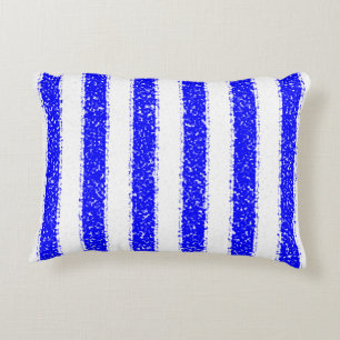 Blauwe streep accent kussen