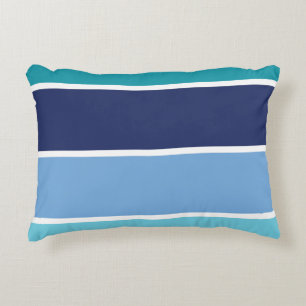 Blauwe streep accent kussen