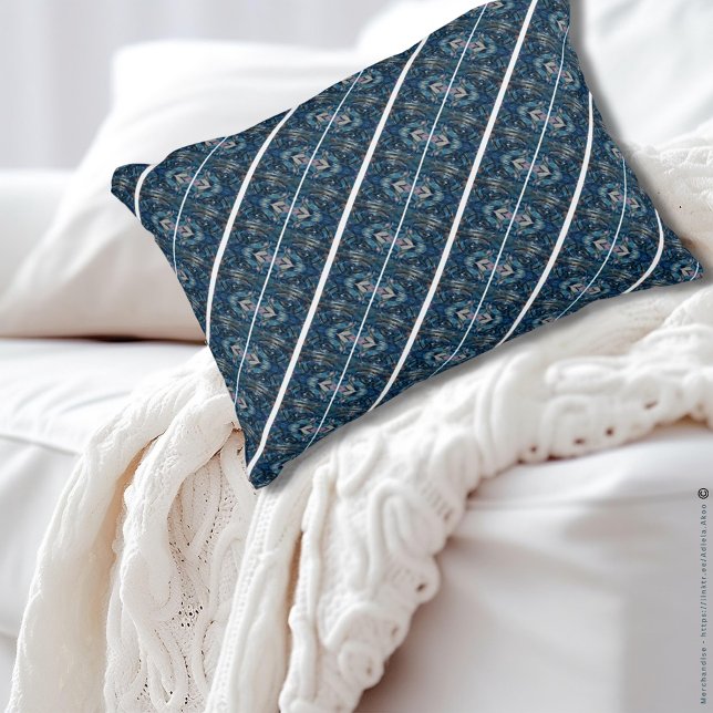 Blauwe Streep Accent Kussen van Dichteres Adiela A (Blue Stripe Accent Pillow by Poet Adiela Akoo. Love it? Get it! Browse my store for more great finds)