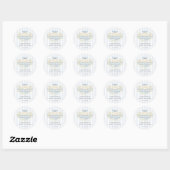 Blauwe Streep Baby Shower Bedankt Sticker (Vel)