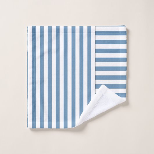 blauwe streep bad handdoek (Wasdoekje)