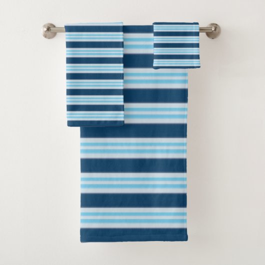 Blauwe streep bad handdoek (Insitu)