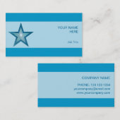 Blauwe streep blauwe visitekaartje (Voorkant / Achterkant)