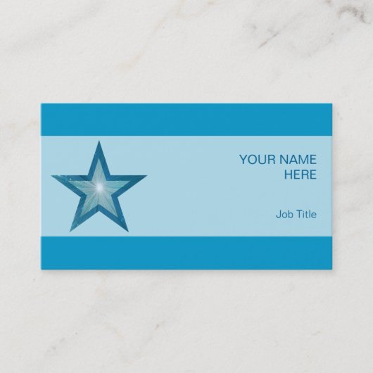 Blauwe streep blauwe visitekaartje (Voorkant)