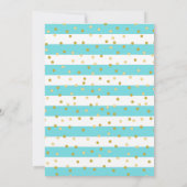 Blauwe Streep Brunette Jongen Eerste Heilige Commu Kaart (Achterkant)